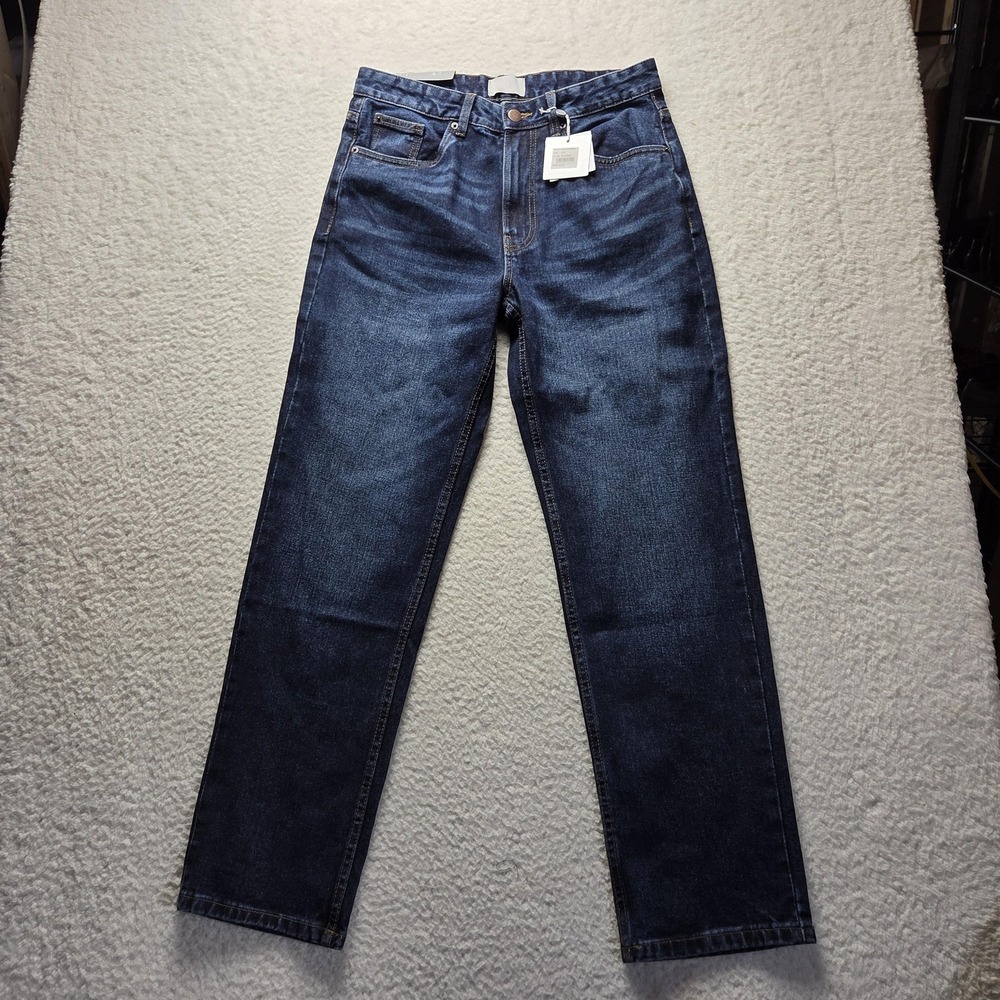 Hickey Freeman Straight Fit Jeans Mens 32x32 Blue Regular Straight Denim Pants